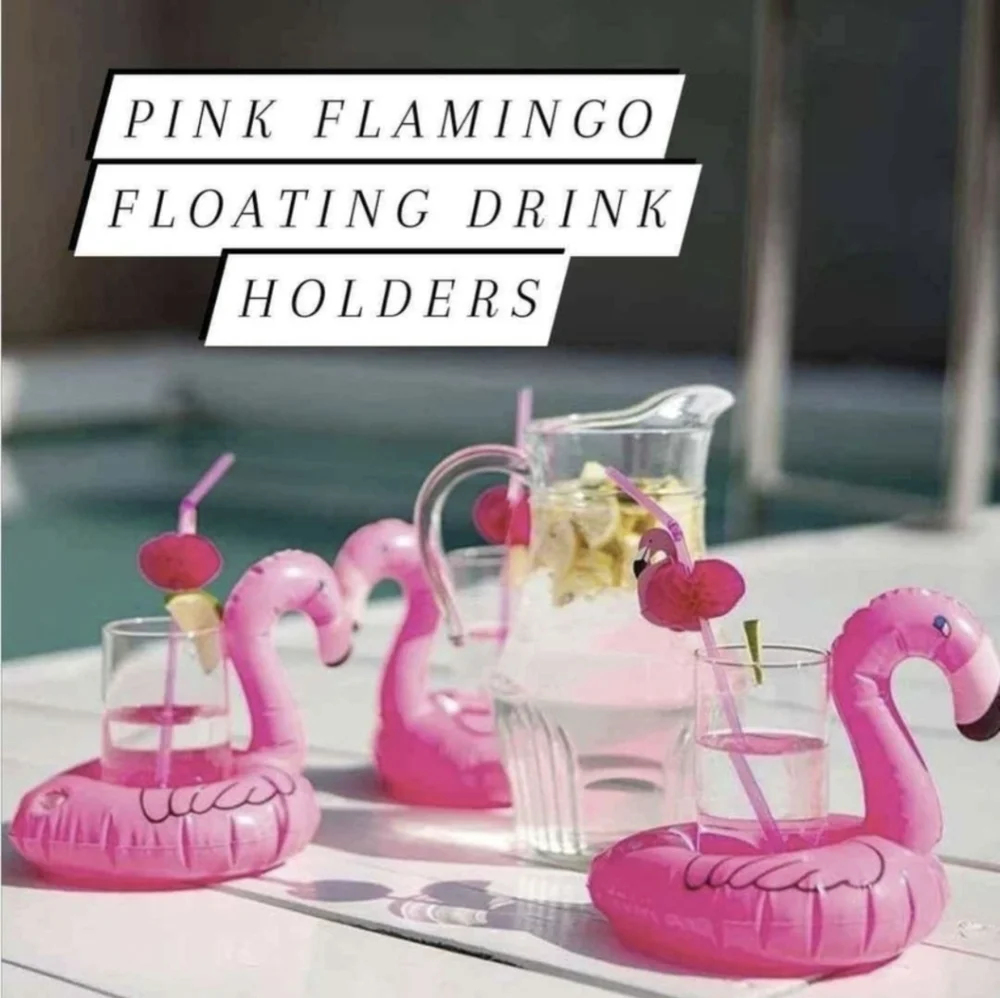Pink Flamingo Floating Drink Holders Fun For Bachelorette Party